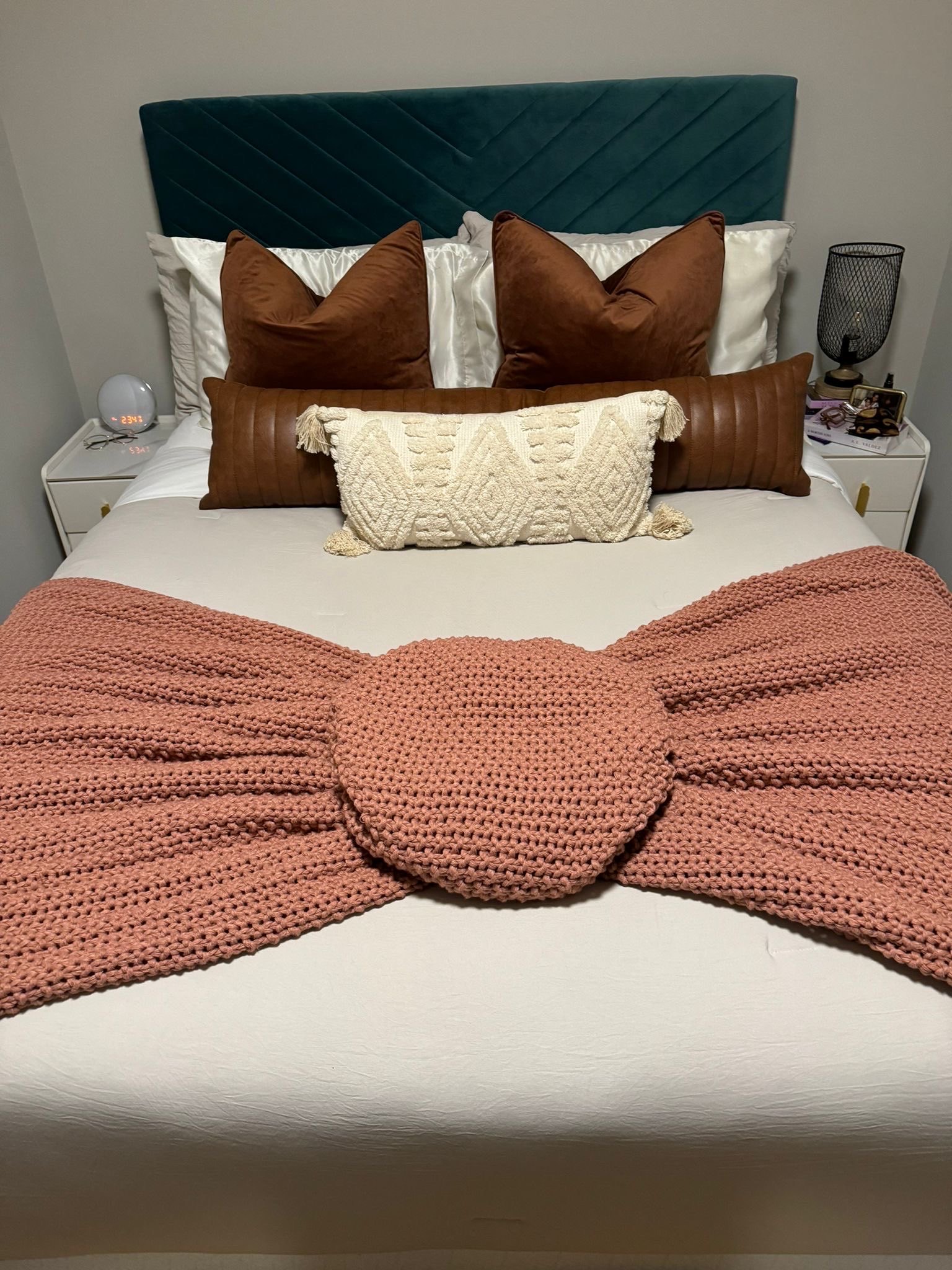 Bedroom with Decorative Folded Blanket